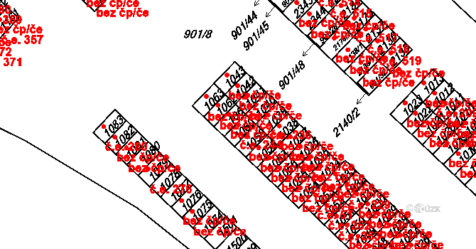 Pacov 244 na parcele st. 1060 v KÚ Pacov, Katastrální mapa