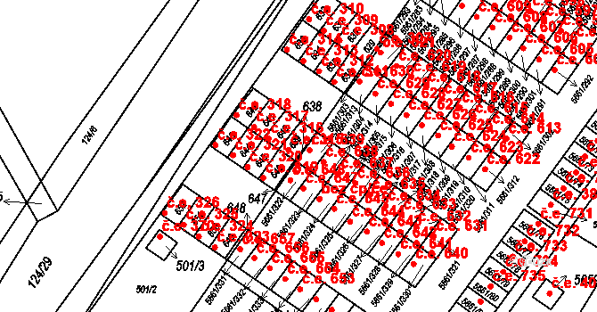 Jihlava 639 na parcele st. 5661/313 v KÚ Jihlava, Katastrální mapa