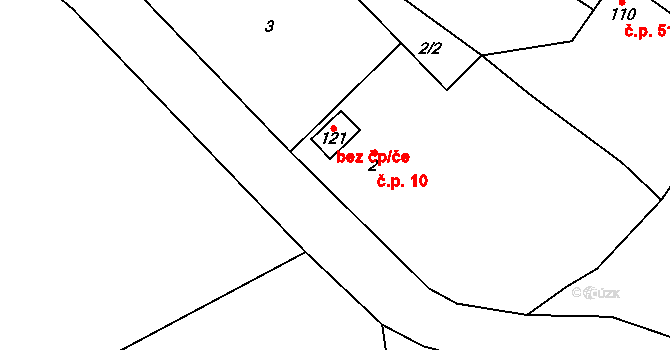 Vrbice 39791645 na parcele st. 121 v KÚ Stříbrnice v Čechách, Katastrální mapa