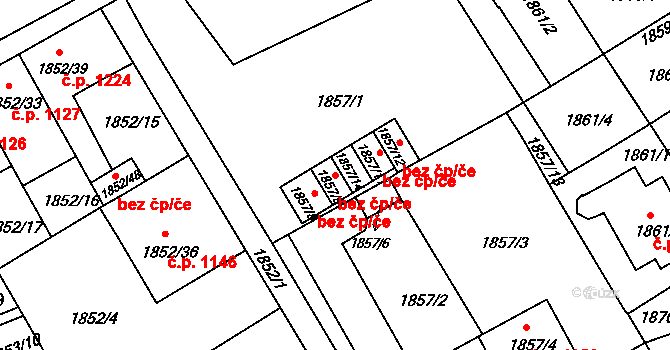 Holešov 41954645 na parcele st. 1857/9 v KÚ Holešov, Katastrální mapa