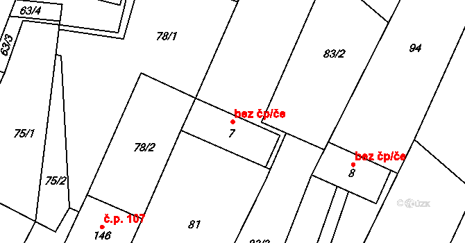 Uhřínov 43632645 na parcele st. 7 v KÚ Uhřínov u Velkého Meziříčí, Katastrální mapa