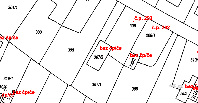 Klášterec nad Ohří 145921646 na parcele st. 307/2 v KÚ Miřetice u Klášterce nad Ohří, Katastrální mapa
