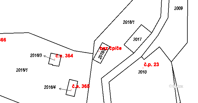 Chotěboř 148380646 na parcele st. 2018/2 v KÚ Chotěboř, Katastrální mapa