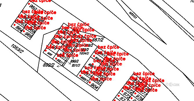 Ústí nad Orlicí 45550646 na parcele st. 893/1 v KÚ Hylváty, Katastrální mapa