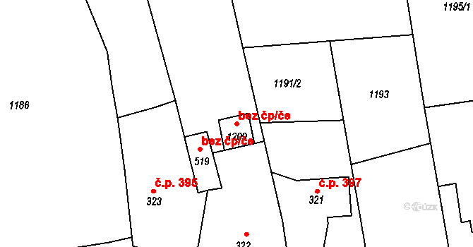 Benešov nad Ploučnicí 47239646 na parcele st. 1209 v KÚ Benešov nad Ploučnicí, Katastrální mapa