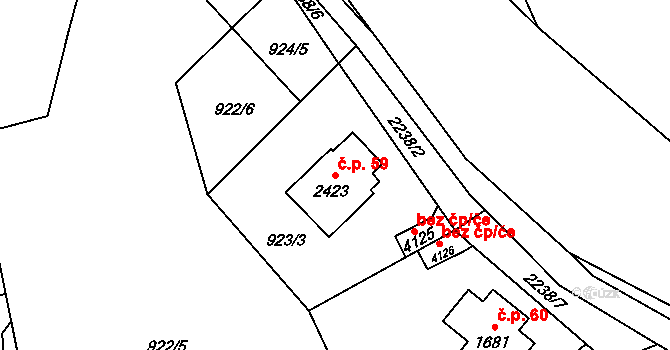 Beroun-Zavadilka 59, Beroun na parcele st. 2423 v KÚ Beroun, Katastrální mapa