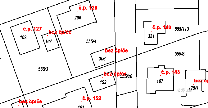 Veltruby 110502647 na parcele st. 306 v KÚ Hradišťko I, Katastrální mapa