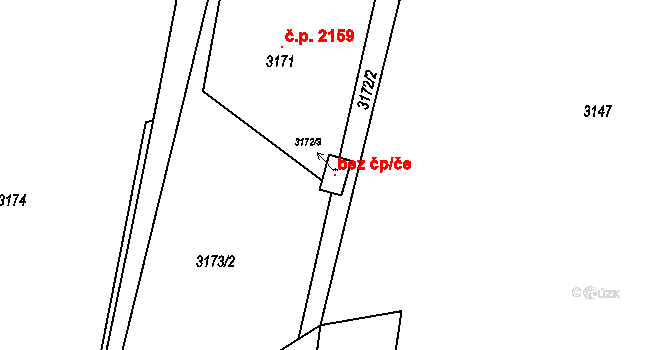 Velké Meziříčí 115681647 na parcele st. 3172/3 v KÚ Velké Meziříčí, Katastrální mapa