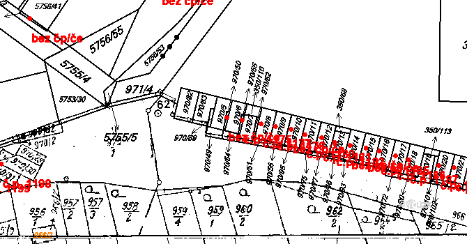 Dobšice 1175 na parcele st. 970/6 v KÚ Dobšice u Znojma, Katastrální mapa