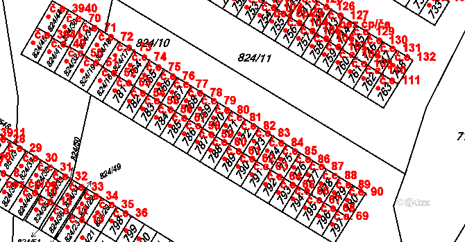 Šumbark 81, Havířov na parcele st. 771 v KÚ Šumbark, Katastrální mapa