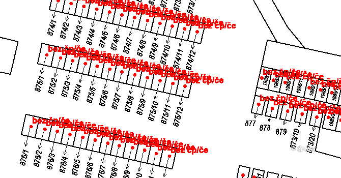Nýřany 45755647 na parcele st. 875/11 v KÚ Nýřany, Katastrální mapa