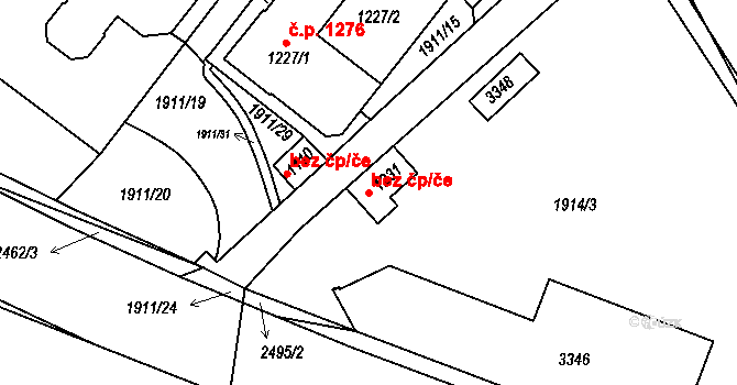 Litomyšl 46009647 na parcele st. 1231 v KÚ Litomyšl, Katastrální mapa