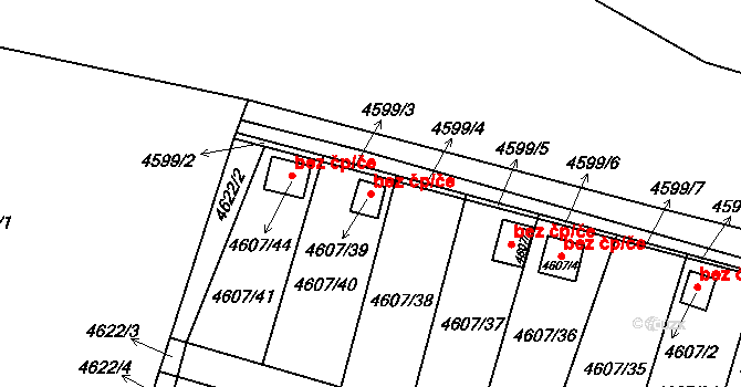 Mimoň 47983647 na parcele st. 4607/39 v KÚ Mimoň, Katastrální mapa