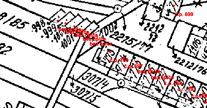 Tvrdonice 698, Katastrální mapa