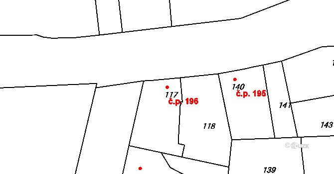 Mochov 196, Katastrální mapa