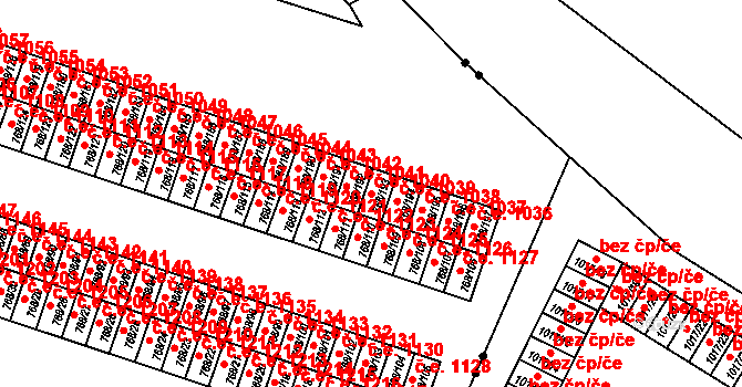Pudlov 1040, Bohumín na parcele st. 768/193 v KÚ Pudlov, Katastrální mapa