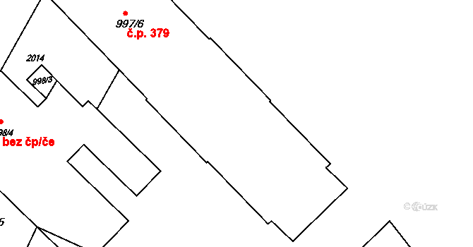 Deblín 379 na parcele st. 997/6 v KÚ Deblín, Katastrální mapa