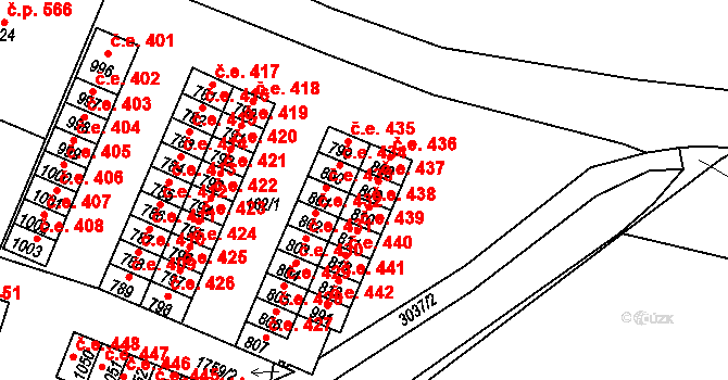 Tovačov I-Město 437, Tovačov na parcele st. 809 v KÚ Tovačov, Katastrální mapa