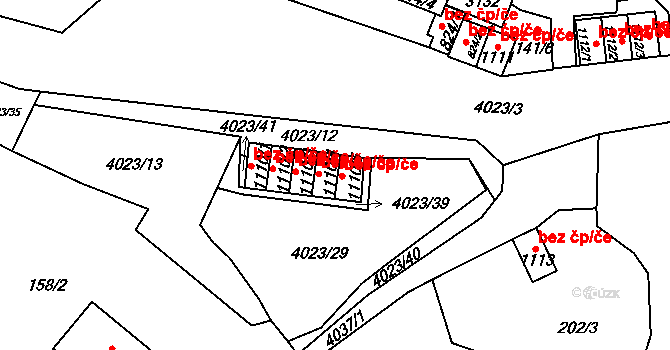 Horní Slavkov 44311648 na parcele st. 1110/4 v KÚ Horní Slavkov, Katastrální mapa