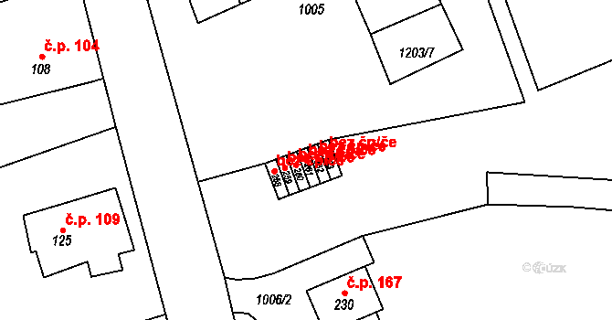 Semanín 45480648 na parcele st. 261 v KÚ Semanín, Katastrální mapa