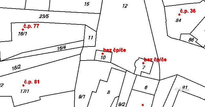 Chotovice 45908648 na parcele st. 10 v KÚ Chotovice u Nového Boru, Katastrální mapa