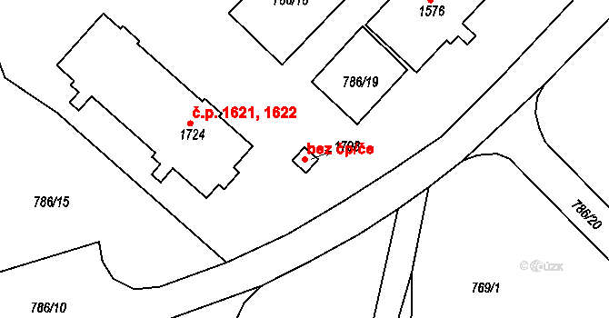 Tišnov 46070648 na parcele st. 2849 v KÚ Tišnov, Katastrální mapa