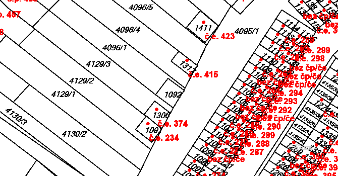 Počátky 233 na parcele st. 1092 v KÚ Počátky, Katastrální mapa