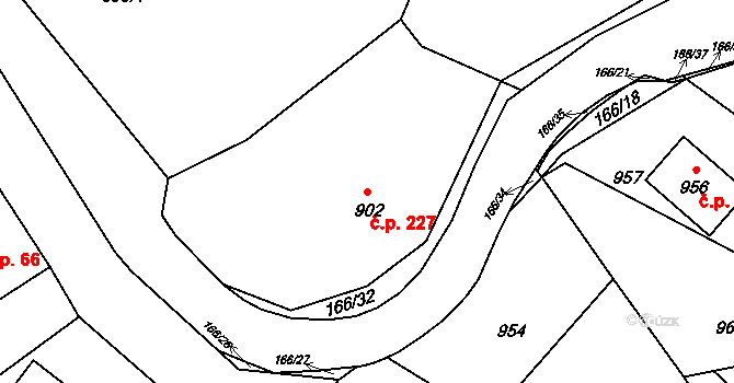 Rumburk 2-Horní Jindřichov 227, Rumburk na parcele st. 902 v KÚ Horní Jindřichov, Katastrální mapa