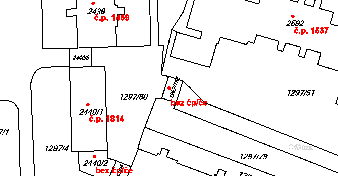 Teplice 39153649 na parcele st. 1297/132 v KÚ Teplice-Trnovany, Katastrální mapa
