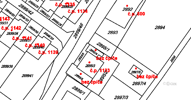 Rýmařov 40199649 na parcele st. 2895/4 v KÚ Rýmařov, Katastrální mapa