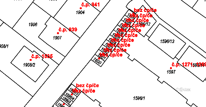 Duchcov 41947649 na parcele st. 1601 v KÚ Duchcov, Katastrální mapa