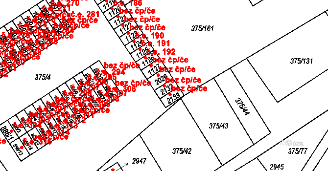 Mariánské Lázně 48688649 na parcele st. 2132 v KÚ Úšovice, Katastrální mapa