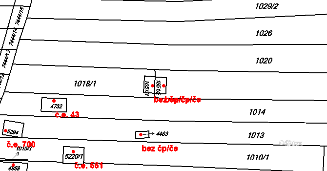 Uherský Brod 50510649 na parcele st. 1651/2 v KÚ Uherský Brod, Katastrální mapa