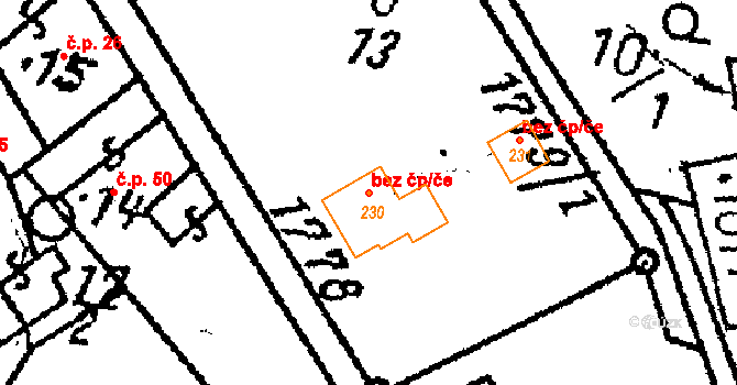 Chlístovice 91595649 na parcele st. 230 v KÚ Chlístovice, Katastrální mapa