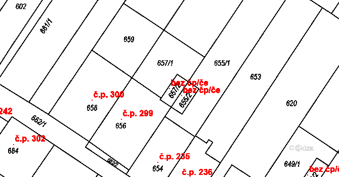 Křelov-Břuchotín 102328650 na parcele st. 657/2 v KÚ Křelov, Katastrální mapa
