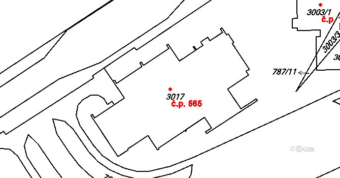 Strakonice I 565, Strakonice na parcele st. 3017 v KÚ Strakonice, Katastrální mapa