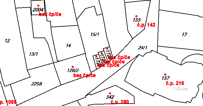 Úpice 39051650 na parcele st. 1725 v KÚ Úpice, Katastrální mapa