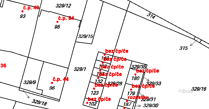 Bošilec 48812650 na parcele st. 140 v KÚ Bošilec, Katastrální mapa