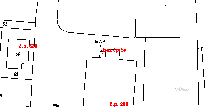 Troubky 115763651 na parcele st. 69/14 v KÚ Troubky nad Bečvou, Katastrální mapa