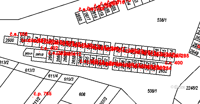 Veverská Bítýška 246 na parcele st. 564 v KÚ Veverská Bítýška, Katastrální mapa