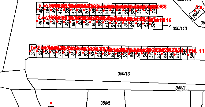 Černčice 1130 na parcele st. 536 v KÚ Černčice u Loun, Katastrální mapa