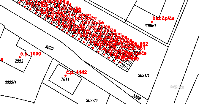 Havlíčkův Brod 655 na parcele st. 2814 v KÚ Havlíčkův Brod, Katastrální mapa