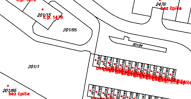 Tachov 38307651 na parcele st. 201/52 v KÚ Tachov, Katastrální mapa