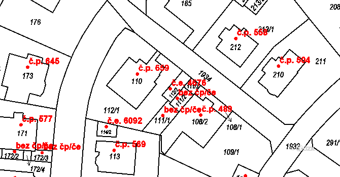 Klíše 4676, Ústí nad Labem na parcele st. 112/2 v KÚ Klíše, Katastrální mapa