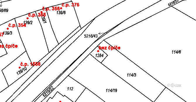 Velké Bílovice 40803651 na parcele st. 1284 v KÚ Velké Bílovice, Katastrální mapa
