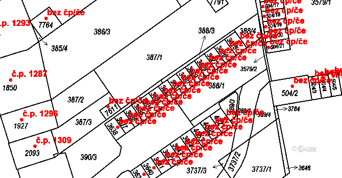 Kroměříž 42417651 na parcele st. 3632 v KÚ Kroměříž, Katastrální mapa