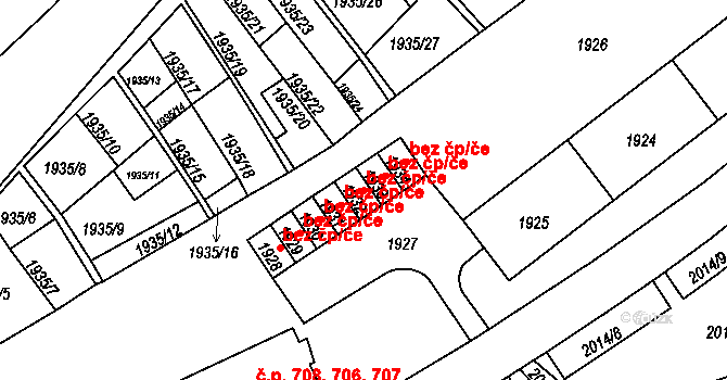 Zruč nad Sázavou 43586651 na parcele st. 1932 v KÚ Zruč nad Sázavou, Katastrální mapa