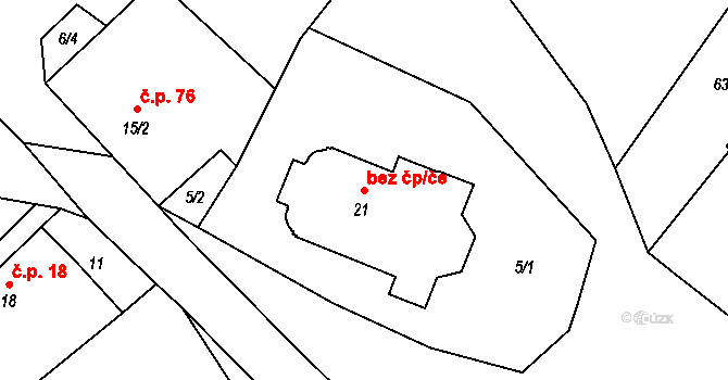 Český Rudolec 43647651 na parcele st. 21 v KÚ Matějovec, Katastrální mapa