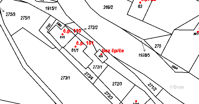 Cotkytle 45435651 na parcele st. 424 v KÚ Cotkytle, Katastrální mapa