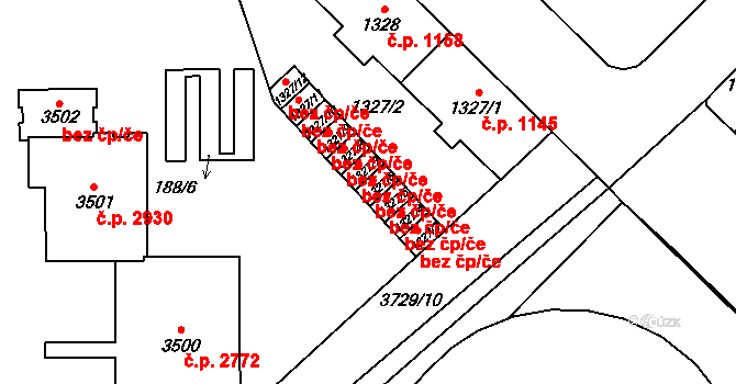 Břeclav 47081651 na parcele st. 1327/6 v KÚ Břeclav, Katastrální mapa